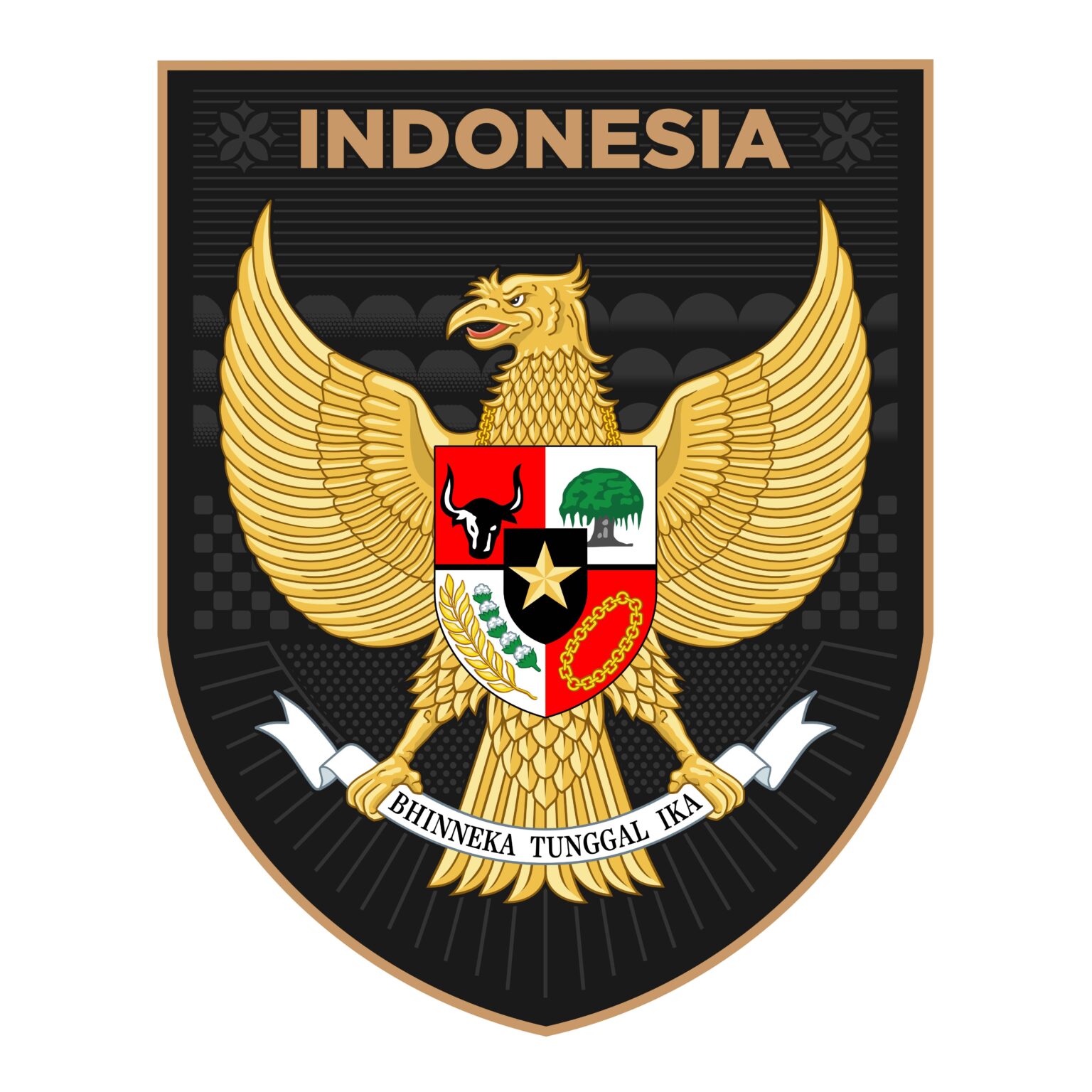 Badge Logo Timnas Indonesia New Erspo Version 2025_HITAM
